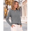 Zeagoo Womens Sweaters Crewneck Long Sleeve Soft Casual Knit Pullover Tops(Gray)