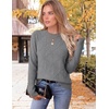 Zeagoo Womens Sweaters Crewneck Long Sleeve Soft Casual Knit Pullover Tops(Gray)
