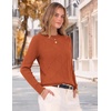 Zeagoo Womens Sweaters Crewneck Long Sleeve Soft Casual Knit Pullover Tops(Rust Red)