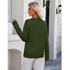 Zeagoo Women’s Sweaters Long Sleeve Crew Neck Pullover Tops Dressy Outfits(Army Green)