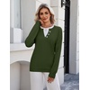 Zeagoo Women’s Sweaters Long Sleeve Crew Neck Pullover Tops Dressy Outfits(Army Green)
