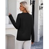 Zeagoo Women’s Sweaters Long Sleeve Crew Neck Pullover Tops Dressy Outfits(Black)