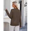 Zeagoo Women’s Sweaters Long Sleeve Crew Neck Pullover Tops Dressy Outfits(Brown)