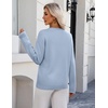 Zeagoo Women’s Sweaters Long Sleeve Crew Neck Pullover Tops Dressy Outfits(Light Blue)