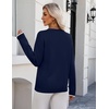 Zeagoo Women’s Sweaters Long Sleeve Crew Neck Pullover Tops Dressy Outfits(Navy Blue)