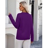 Zeagoo Women’s Sweaters Long Sleeve Crew Neck Pullover Tops Dressy Outfits(Purple)