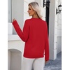 Zeagoo Women’s Sweaters Long Sleeve Crew Neck Pullover Tops Dressy Outfits(Red)