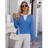 Zeagoo Women’s Sweaters Long Sleeve Crew Neck Pullover Tops Dressy Outfits(Royal Blue)