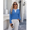 Zeagoo Women’s Sweaters Long Sleeve Crew Neck Pullover Tops Dressy Outfits(Royal Blue)