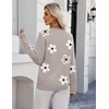 Zeagoo Women’s Sweaters Long Sleeve Crew Neck Pullover Tops Dressy Outfits(Sf175- Flower)