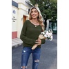 Zeagoo Womens Sweaters Off The Shoulder Crochet Dressy Casual Outfits(A-army Green)