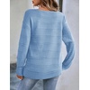 Zeagoo Womens Sweaters Off The Shoulder Crochet Dressy Casual Outfits(A-baby Blue)