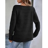 Zeagoo Womens Sweaters Off The Shoulder Crochet Dressy Casual Outfits(A-black)