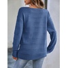 Zeagoo Womens Sweaters Off The Shoulder Crochet Dressy Casual Outfits(A-blue)