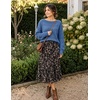 Zeagoo Womens Sweaters Off The Shoulder Crochet Dressy Casual Outfits(A-blue)