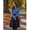 Zeagoo Womens Sweaters Off The Shoulder Crochet Dressy Casual Outfits(A-blue)