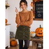 Zeagoo Womens Sweaters Off The Shoulder Crochet Dressy Casual Outfits(A-brown)