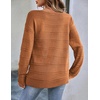 Zeagoo Womens Sweaters Off The Shoulder Crochet Dressy Casual Outfits(A-brown)