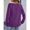 Zeagoo Womens Sweaters Off The Shoulder Crochet Dressy Casual Outfits(A-dark Purple)