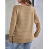 Zeagoo Womens Sweaters Off The Shoulder Crochet Dressy Casual Outfits(A-khaki)