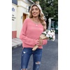 Zeagoo Womens Sweaters Off The Shoulder Crochet Dressy Casual Outfits(A-light Pink)