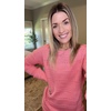 Zeagoo Womens Sweaters Off The Shoulder Crochet Dressy Casual Outfits(A-light Pink)