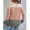Zeagoo Womens Sweaters Off The Shoulder Crochet Dressy Casual Outfits(Beige+pink+gray)