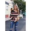 Zeagoo Womens Sweaters Off The Shoulder Crochet Dressy Casual Outfits(Colorblock 229)