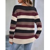 Zeagoo Womens Sweaters Off The Shoulder Crochet Dressy Casual Outfits(Colorblock 229)