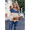 Zeagoo Womens Sweaters Off The Shoulder Crochet Dressy Casual Outfits(Colorblock 458)