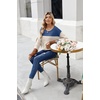 Zeagoo Womens Sweaters Off The Shoulder Crochet Dressy Casual Outfits(Colorblock 458)