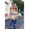 Zeagoo Womens Sweaters Off The Shoulder Crochet Dressy Casual Outfits(Colorblock 537)