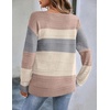 Zeagoo Womens Sweaters Off The Shoulder Crochet Dressy Casual Outfits(Colorblock 537)