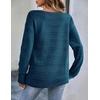 Zeagoo Womens Sweaters Off The Shoulder Crochet Dressy Casual Outfits(Lake Blue)