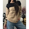 Zeagoo Womens Sweaters Off The Shoulder Crochet Dressy Casual Outfits(Mocha Brown+black)