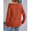 Zeagoo Womens Sweaters Off The Shoulder Crochet Dressy Casual Outfits(Rust)