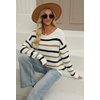 Zeagoo Womens Sweaters Off The Shoulder Crochet Dressy Casual Outfits(Stripe 1)