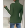 Zeagoo Womens Sweaters Turtleneck Cable Knit Long Sleeve Pullover Fall Tops(Army Green)