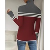 Zeagoo Womens Sweaters Turtleneck Cable Knit Long Sleeve Pullover Fall Tops(Z Wine Red)
