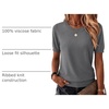 Zeagoo Womens Tops Short Sleeve Sweater Crewneck Basic Fashion Clothing(Dark Gray)