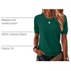 Zeagoo Womens Tops Short Sleeve Sweater Crewneck Basic Fashion Clothing(Grass Green)