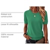 Zeagoo Womens Tops Short Sleeve Sweater Crewneck Basic Fashion Clothing(Green)