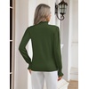 Zeagoo Women’s Turtleneck Sweater Fall Ruffle Dressy Knit Long Sleeve Tops(Army Green)