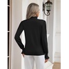 Zeagoo Women’s Turtleneck Sweater Fall Ruffle Dressy Knit Long Sleeve Tops(Black)