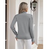 Zeagoo Women’s Turtleneck Sweater Fall Ruffle Dressy Knit Long Sleeve Tops(Light Grey)