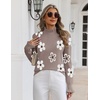 Zeagoo Women’s Turtleneck Sweater Fall Ruffle Dressy Knit Long Sleeve Tops(Sf175)