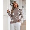 Zeagoo Women’s Turtleneck Sweater Fall Ruffle Dressy Knit Long Sleeve Tops(Sf175)