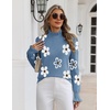 Zeagoo Women’s Turtleneck Sweater Fall Ruffle Dressy Knit Long Sleeve Tops(Sf193)