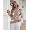 Zeagoo Women’s Turtleneck Sweater Fall Ruffle Dressy Knit Long Sleeve Tops(Sf384)