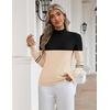 Zeagoo Women’s Turtleneck Sweater Fall Ruffle Dressy Knit Long Sleeve Tops(Tw724)